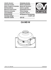 Vortice CA MD W Manual De Instrucciones