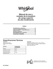 Whirlpool WTW4950HW Manual De Uso