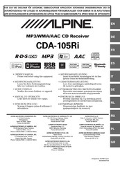 Alpine CDA-105Ri Manual De Operación