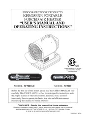 Dyna-Glo SF70H Manual De Usuario E Instrucciones De Funcionamiento