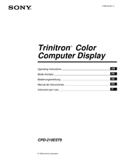 Sony Trinitron CPD-210EST9 Manual De Instrucciones