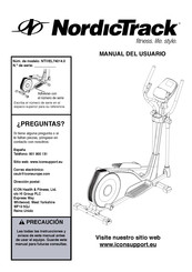 Nordictrack NTIVEL74014.0 Manual Del Usuario