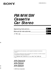 Sony XR-C5500 Manual De Instrucciones