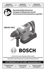 Bosch GBH18V-34CQ Instrucciones De Funcionamiento Y Seguridad