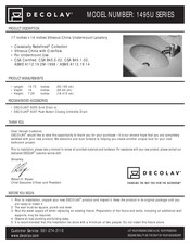 Decolav 1495U Serie Instrucciones De Montaje