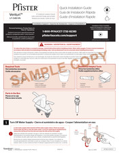 Pfister Venturi LF-048-VN Guía De Instalación Rápida