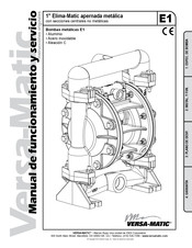 Versa-Matic E1 Serie Manual De Funcionamiento Y Servicio