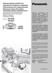 Panasonic RX-D27 Instrucciones De Funcionamiento