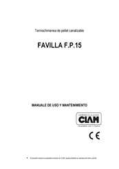 Clam FAVILLA F.P.15 Manuale De Uso Y Mantenimiento