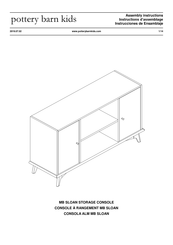 Pottery Barn Kids MB SLOAN STORAGE CONSOLE Instrucciones De Ensamblaje