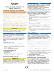 Fusion Apollo MS-WB670 Instrucciones De Instalación