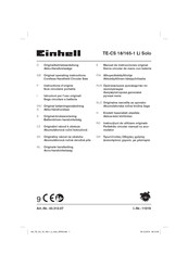 EINHELL TE-CS 18/165-1 Li Solo Manual De Instrucciones Original