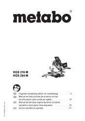 Metabo KGS 216 M Manual De Instrucciones
