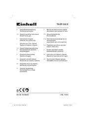 EINHELL TH-DY 500 E Manual De Instrucciones Original