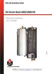 ACV Kit Drain Back 600 HE Manual De Instalación, Uso Y Montaje