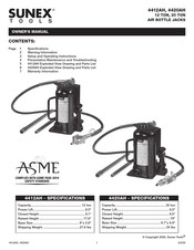 Sunex Tools 4412AH Manual Del Propietário