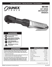 Sunex Tools SX160 Instrucciones De Operación