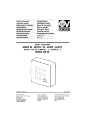 Vortice VORT QUADRO MEDIO LL Manual De Instrucciones