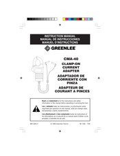 Greenlee CMA-40 Manual De Instrucciones