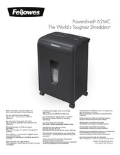 Fellowes POWERSHRED 62MC Manual Del Usuario