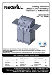 Nexgrill 720-0830MC Instrucciones De Ensamblaje