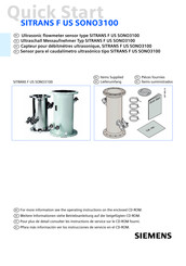 Siemens SITRANS F US SONO3100 Guia De Inicio Rapido