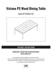 RST OP-PSTS8542-VST Manual De Instrucciones Y Ensamble