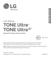 LG TONE Ultra User Manual