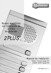 Golmar 2PLUS Serie Manual De Instalación