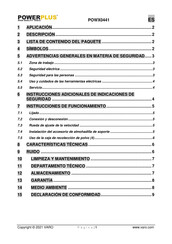 Powerplus POWX0441 Instrucciones De Funcionamiento