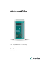 Metrohm 930 Compact IC Flex Deg Manual De Instrucciones