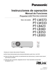 Panasonic PT-LW373 Instrucciones De Operación