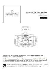 Fanimation INFLUENCER FP3075BL Manual De Instrucciones