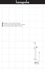 Hansgrohe Unica C 27617 0 Serie Instrucciones De Montaje / Manejo / Garantía