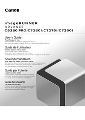 Canon imageRUNNER ADVANCE C9280 PRO Guía De Usuario