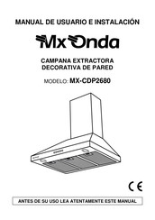 Mx Onda MX-CDP2680 Manual De Usuario E Instalacion