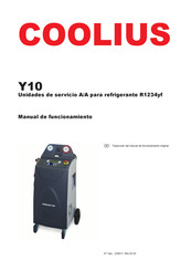 COOLIUS Y10 Traducción Del Manual De Funcionamiento Original