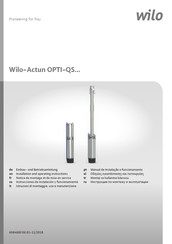 Wilo Actun OPTI-QSH Instrucciones De Instalación Y Funcionamiento