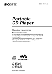 Sony Walkman D-E999 Manual De Instrucciones