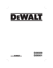 DeWalt D26500 Manual De Instrucciones