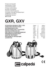 Calpeda GXR-RM 11 GF Instrucciones De Uso