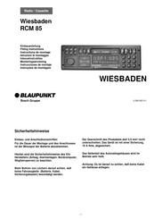 Blaupunkt Wiesbaden RCM 85 Instrucciones De Montaje