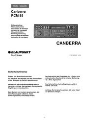 Blaupunkt Canberra RCM 85 Instrucciones De Montaje