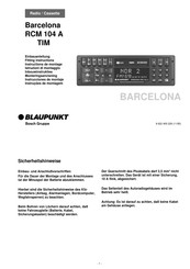 Blaupunkt Barcelona RCM 104 A Instrucciones De Montaje