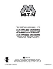 Mi-T-M GEN-6000-0MK0 Manual Del Operador