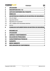 Powerplus POWX301 Manual De Instrucciones