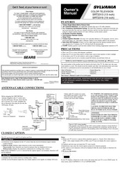 Sylvania SRT2319 Manual Del Usuario