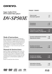 Onkyo DV-SP503E Manual De Instrucciones