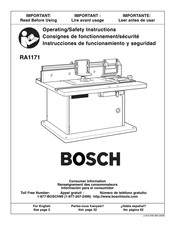 Bosch RA1171 Instrucciones De Funcionamiento Y Seguridad