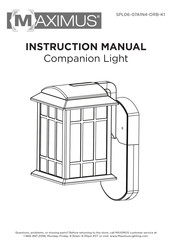 MAXIMUS SPL06-07A1N4-ORB-K1 Manual De Instrucciones